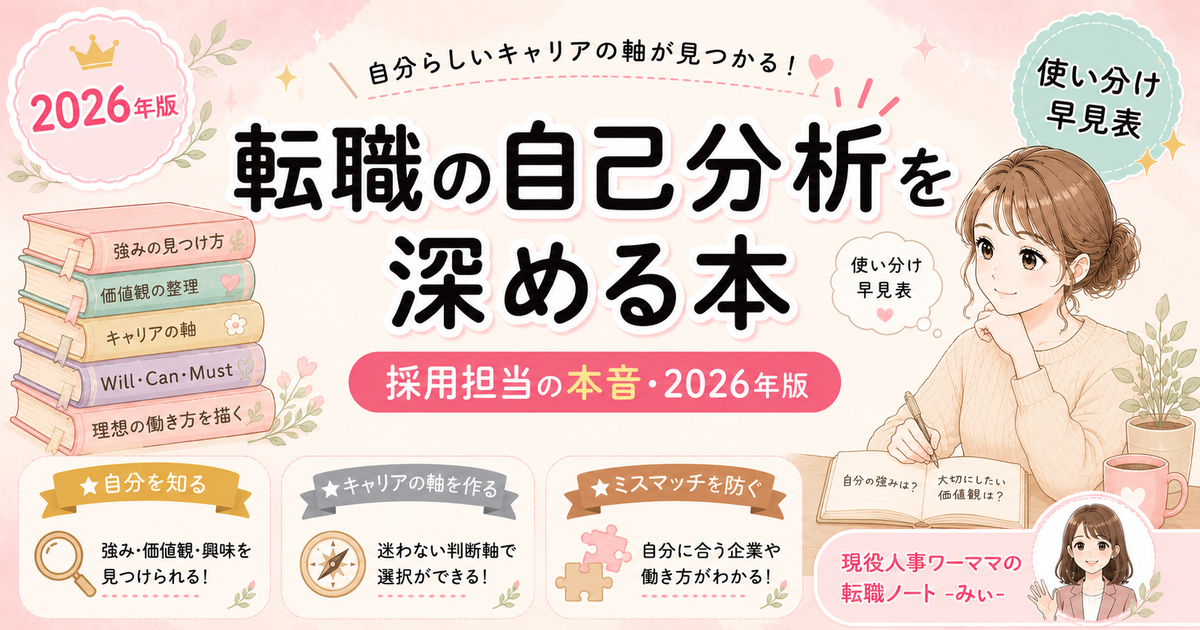 転職の自己分析を深める本【採用担当が厳選した3冊+使い方】