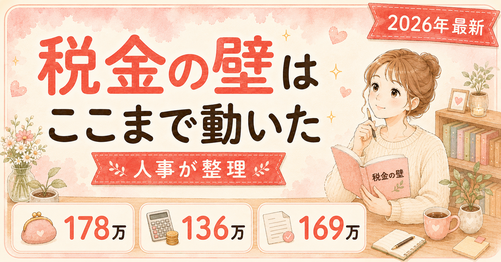 2026年の税金の壁（178万・136万・169万・110万）の変更点を採用担当が復職・時短ワーママ目線で整理