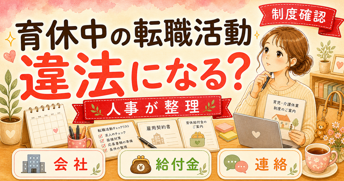 育休中の転職活動は違法?会社にバレたらどうなる?